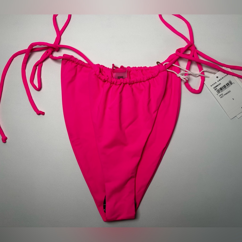 Good American Hot Pink Bikini Bottom NWT